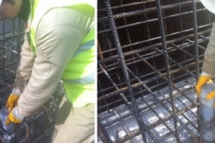 Spiralin montajı tamamlandıktan sonra beton dökülür ve artık makine montajına hazırlanır.